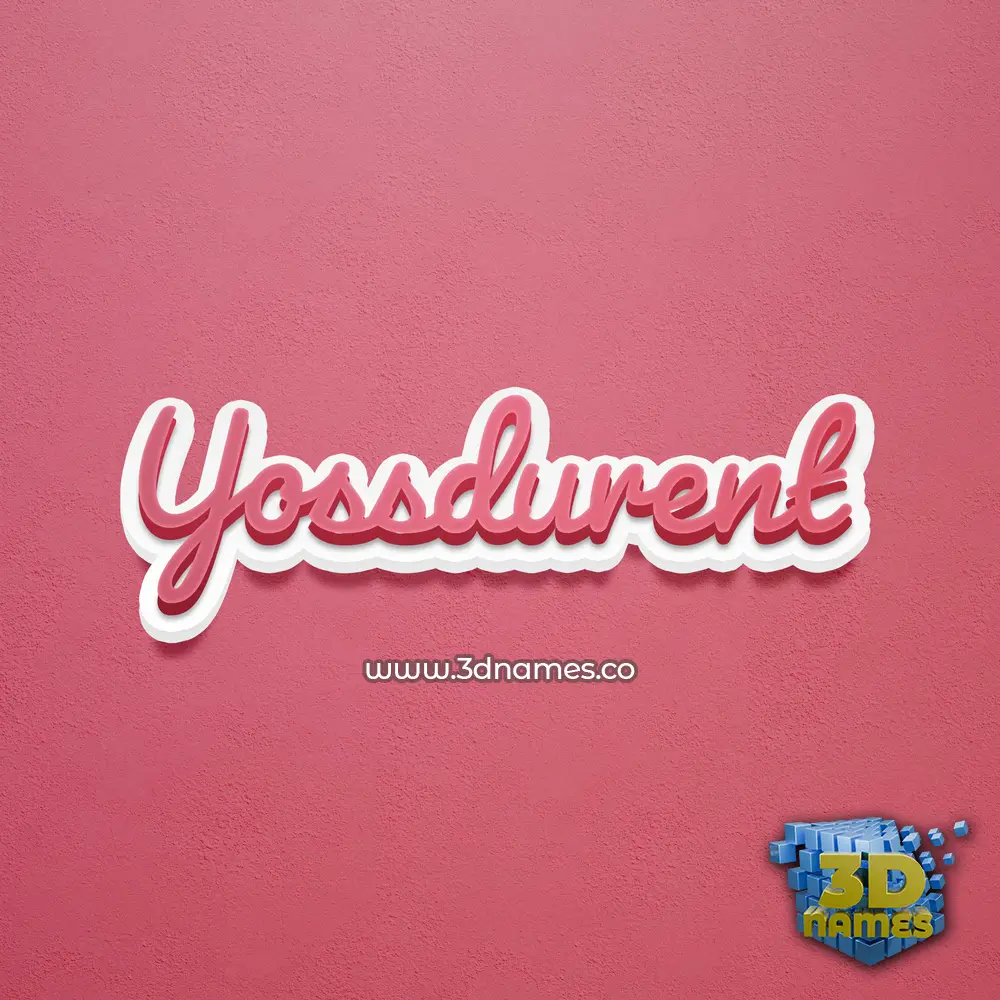 yossdurent in Red Scribble style - 3D name wallpaper