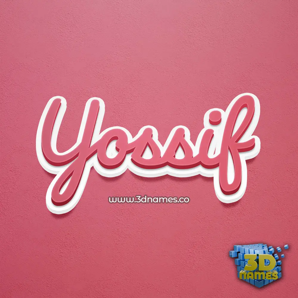 yossif in Red Scribble style - 3D name wallpaper