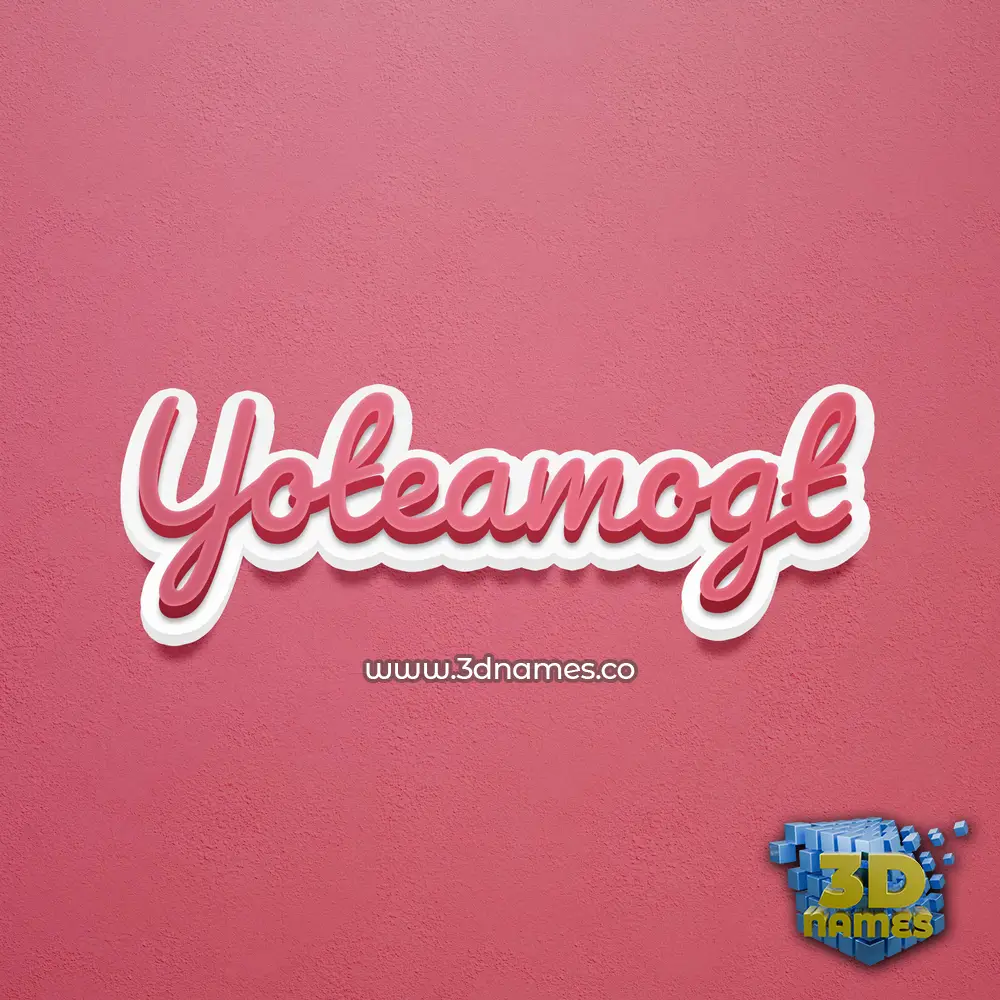yoteamogt in Red Scribble style - 3D name wallpaper