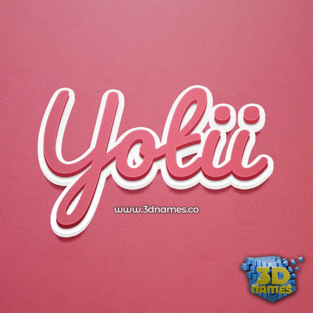 yotii in Red Scribble style - 3D name wallpaper
