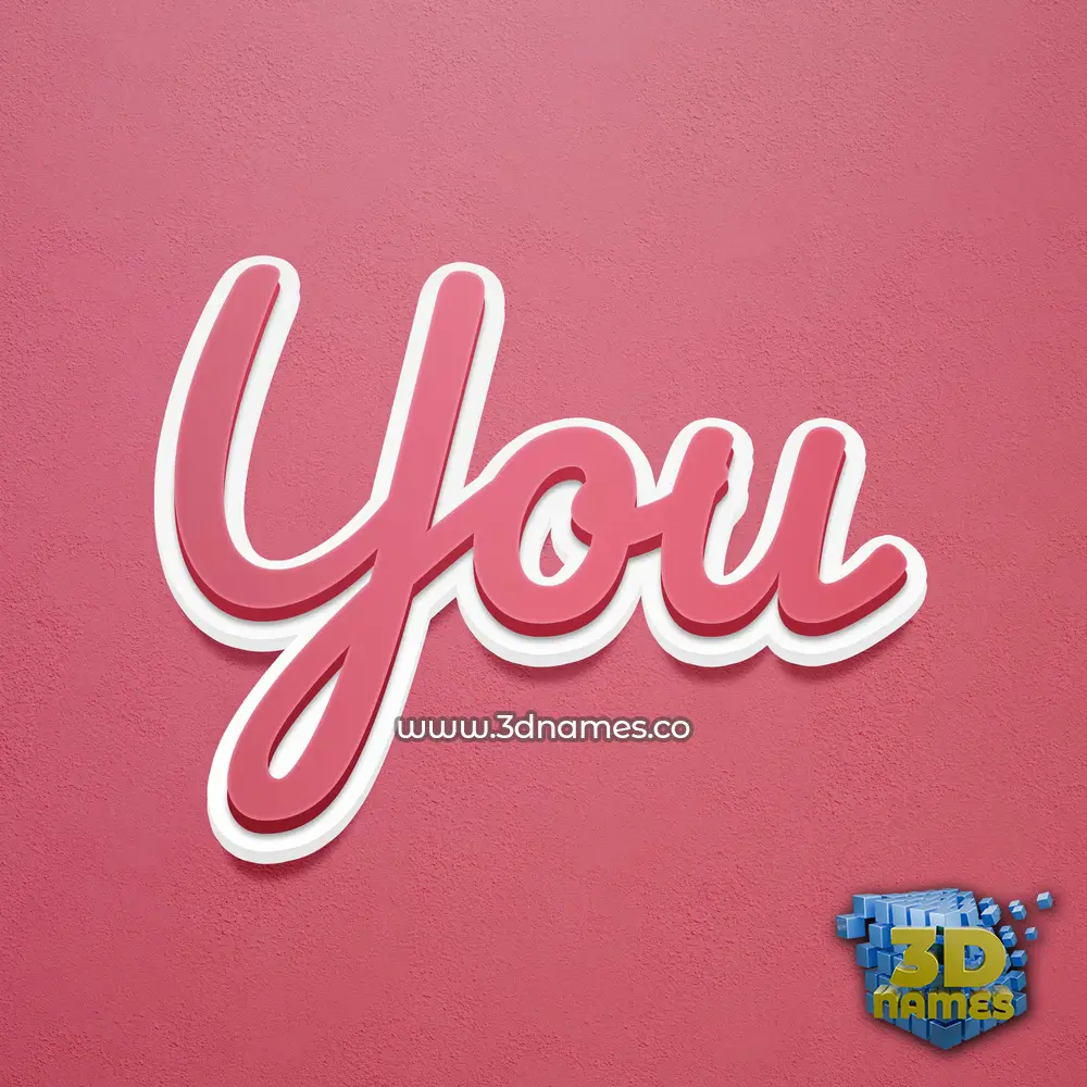 you in Red Scribble style - 3D name wallpaper