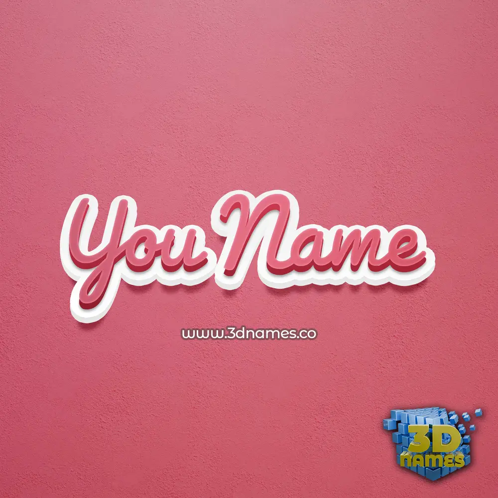 you name in Red Scribble style - 3D name wallpaper