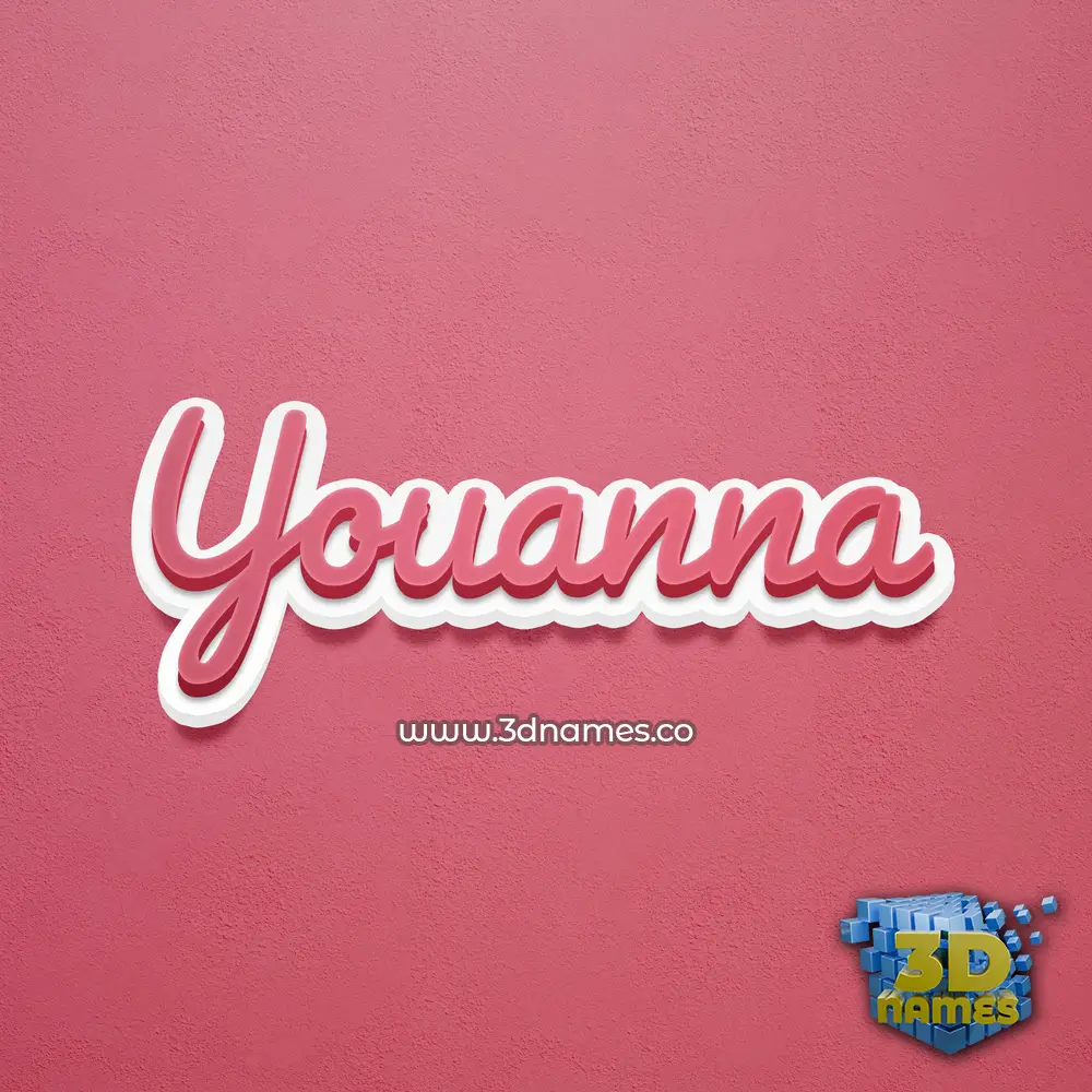 youanna in Red Scribble style - 3D name wallpaper