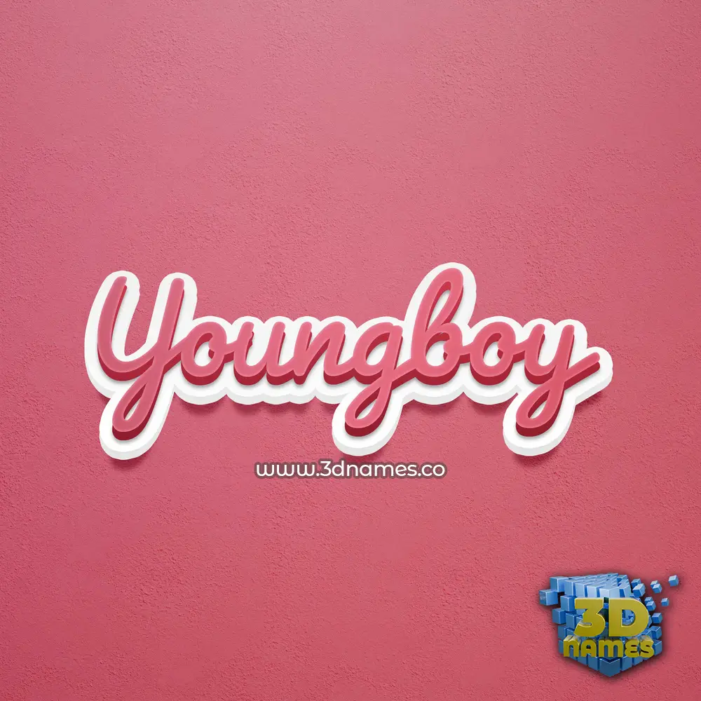 youngboy in Red Scribble style - 3D name wallpaper