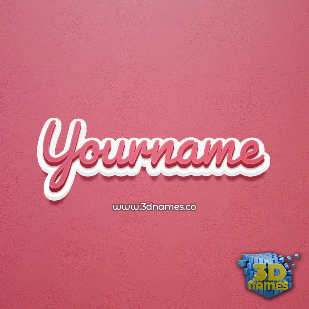 yourname in Red Scribble style - 3D name wallpaper