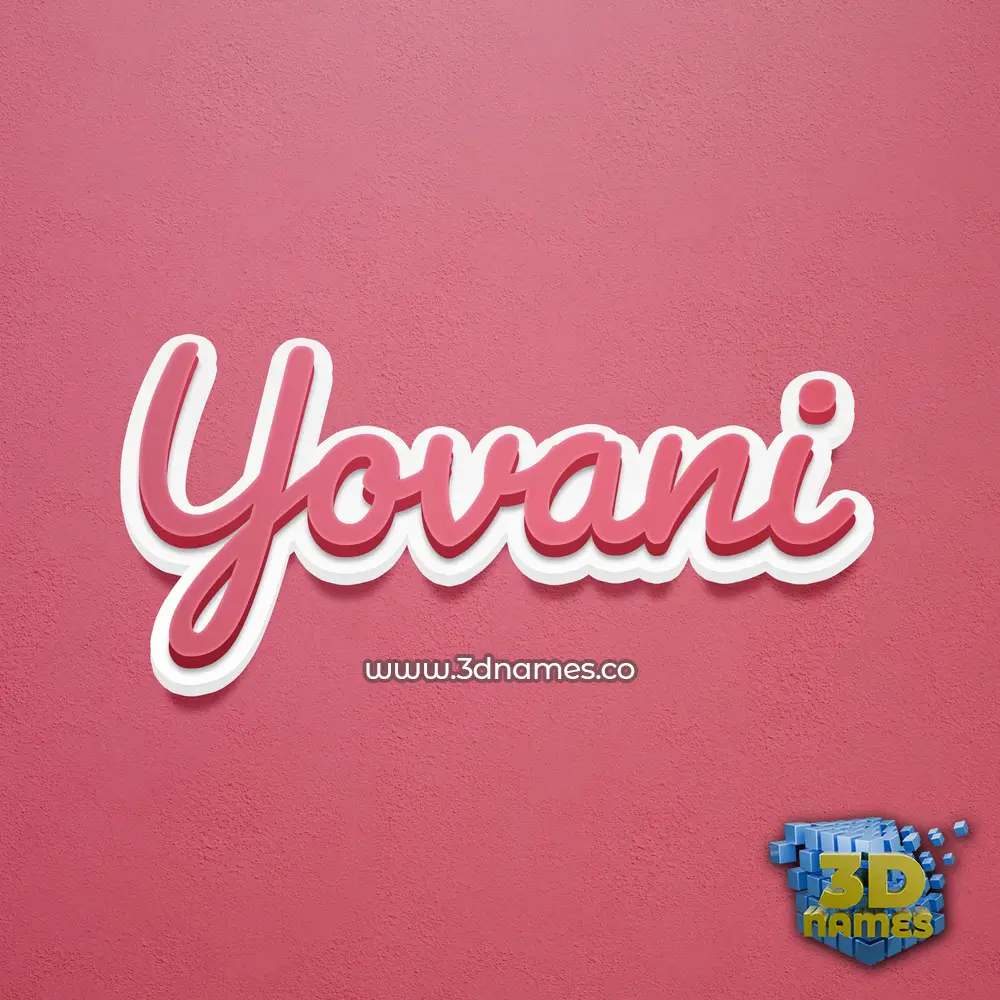 yovani in Red Scribble style - 3D name wallpaper