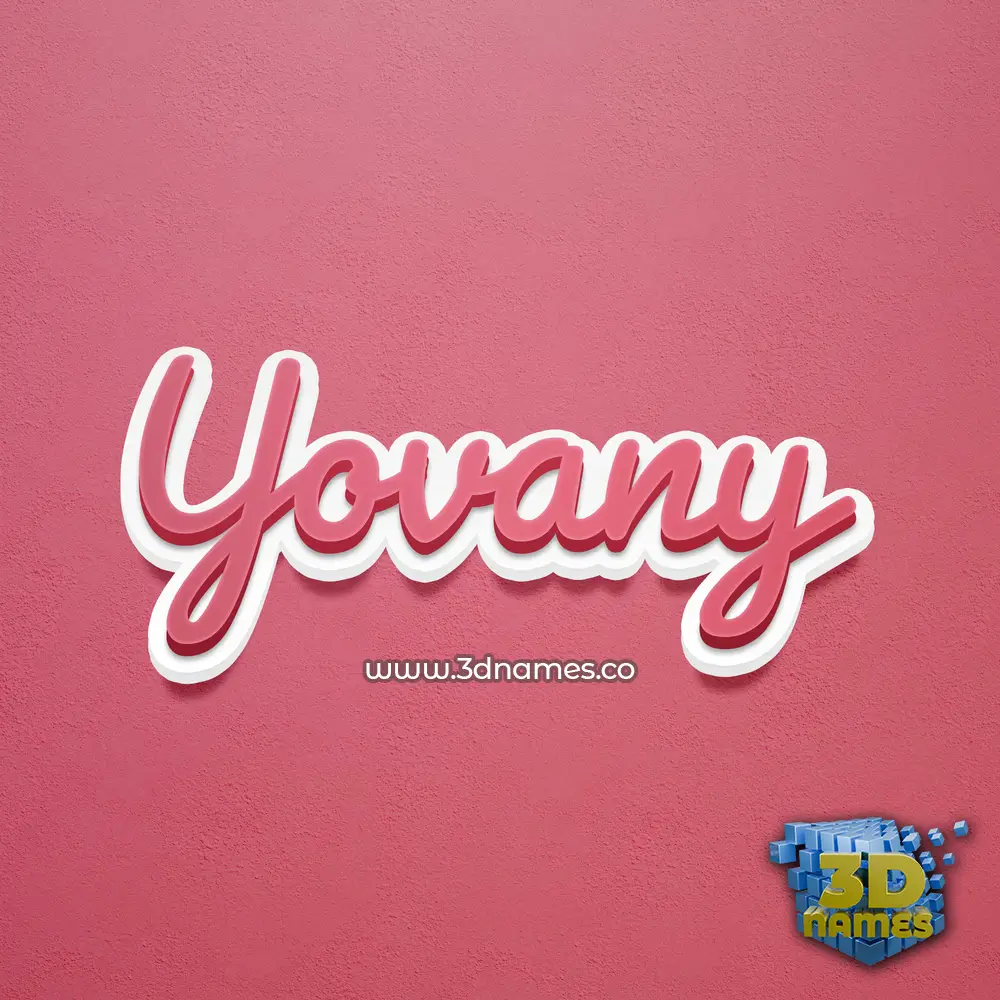 yovany in Red Scribble style - 3D name wallpaper