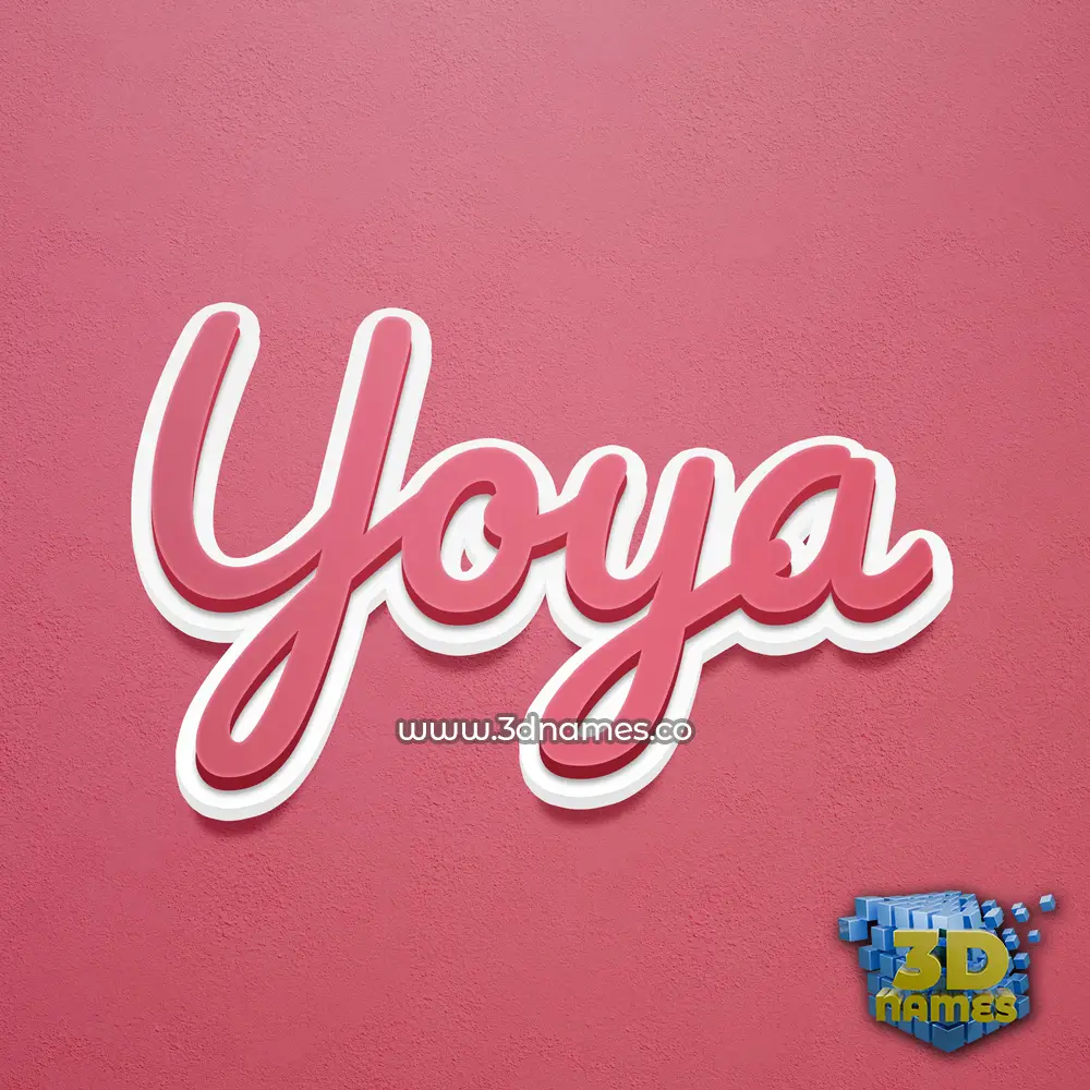 yoya in Red Scribble style - 3D name wallpaper