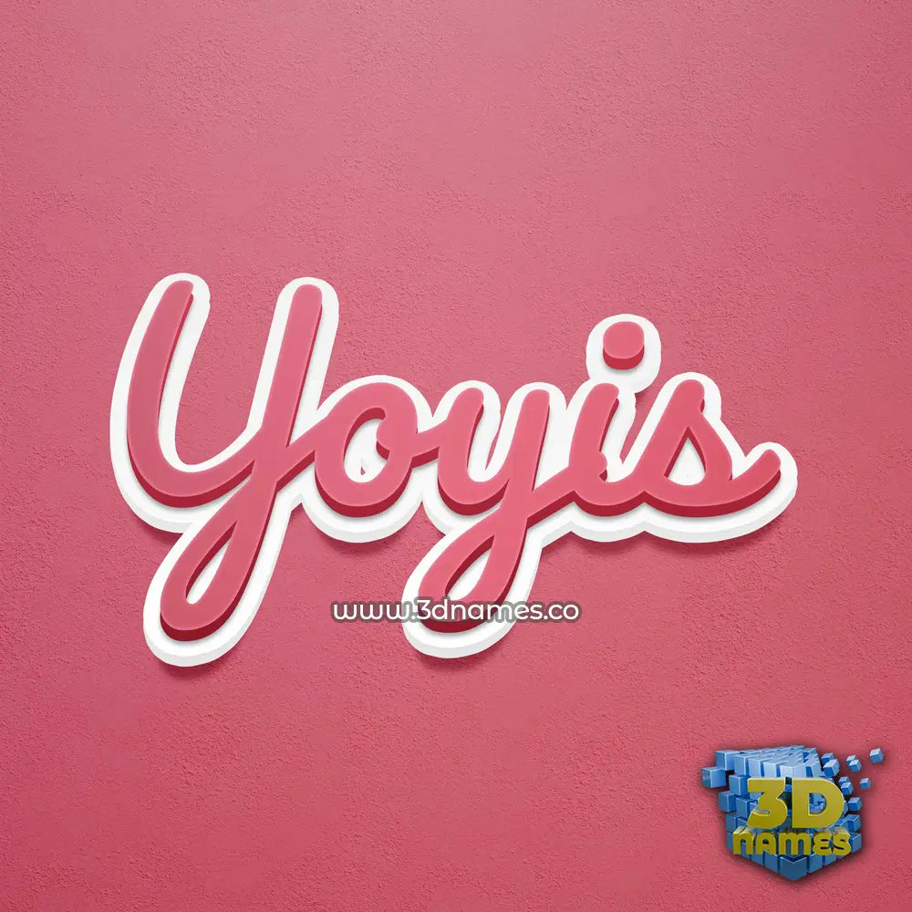 yoyis in Red Scribble style - 3D name wallpaper