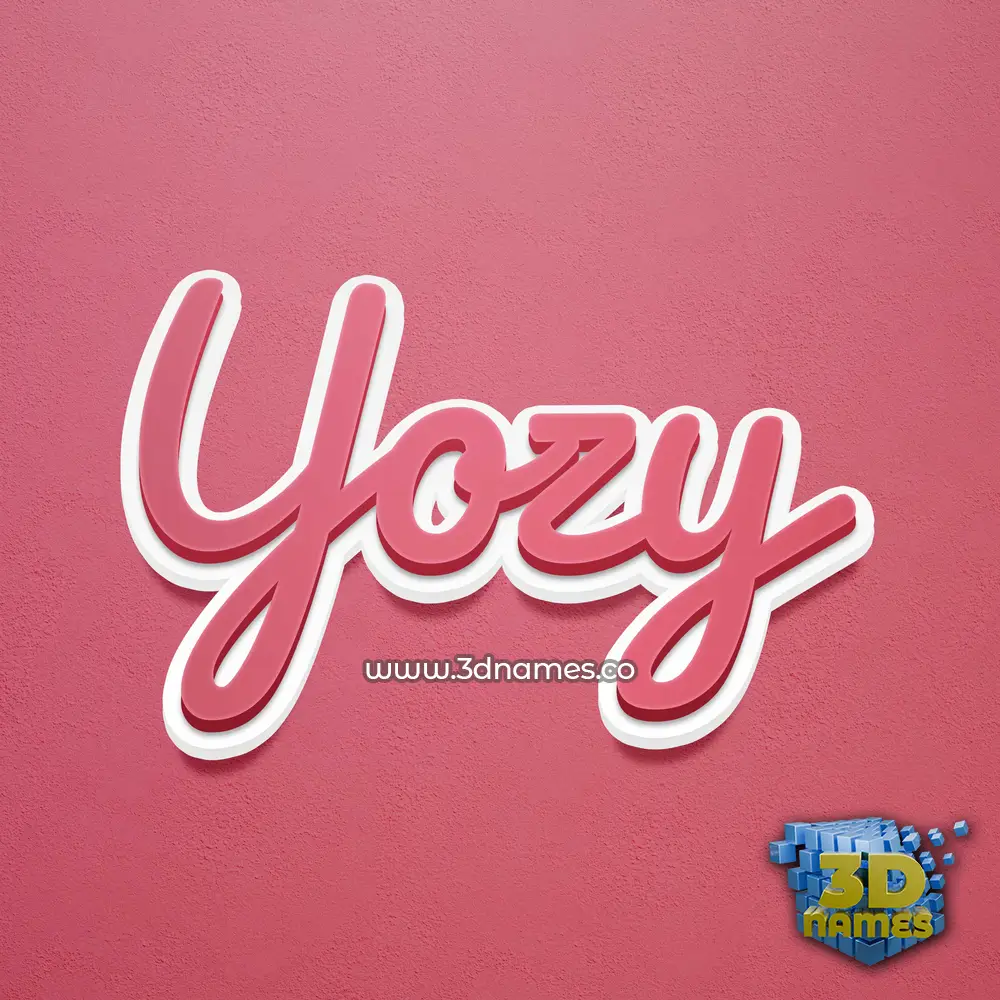 yozy in Red Scribble style - 3D name wallpaper
