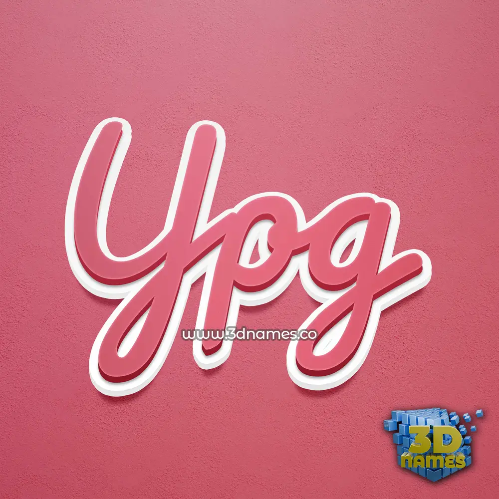 ypg in Red Scribble style - 3D name wallpaper