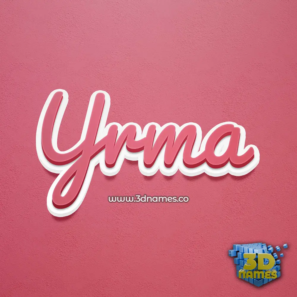 yrma in Red Scribble style - 3D name wallpaper