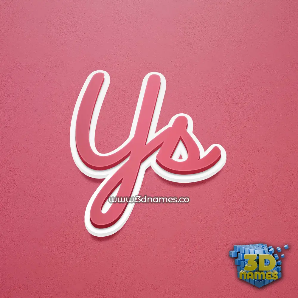 ys in Red Scribble style - 3D name wallpaper
