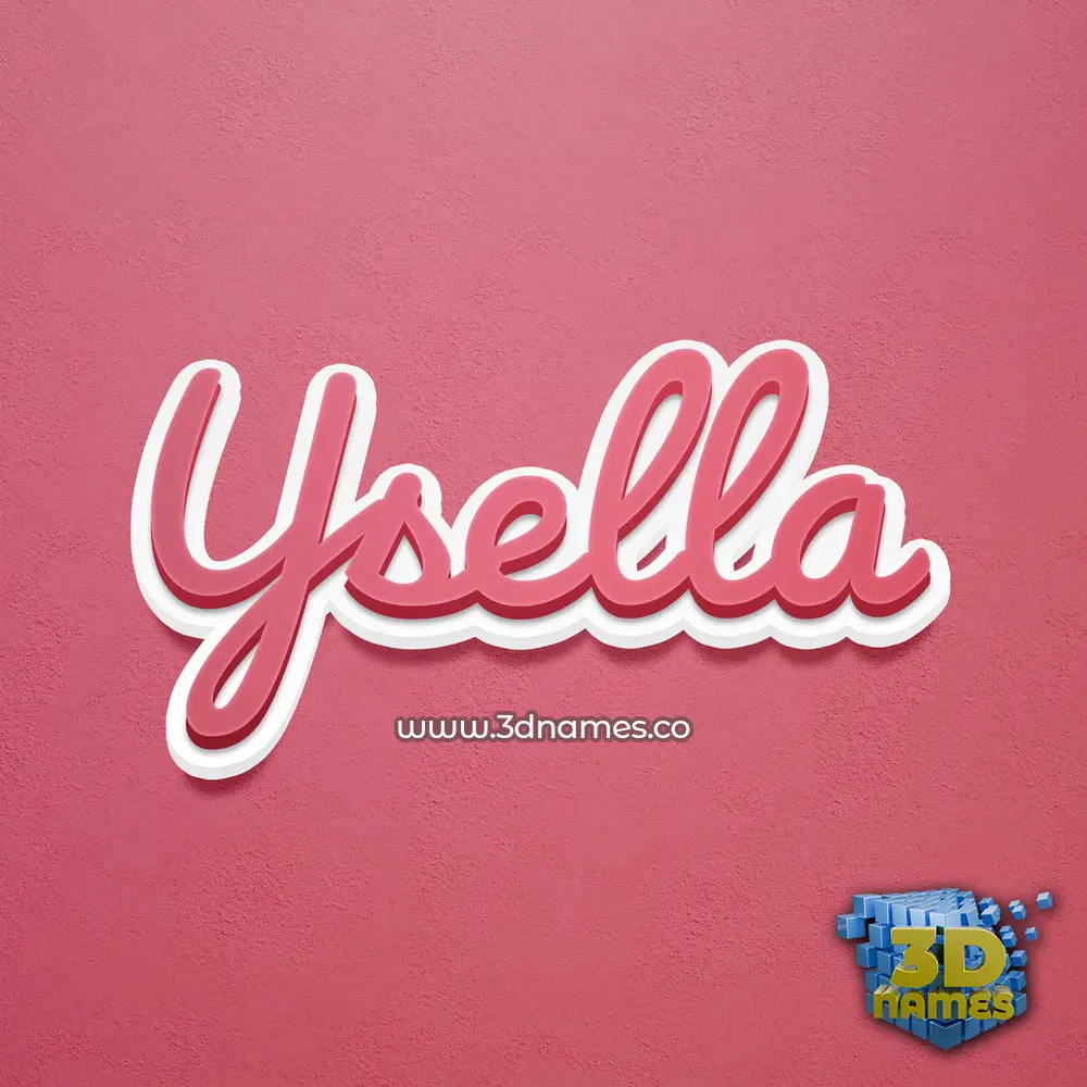 ysella in Red Scribble style - 3D name wallpaper