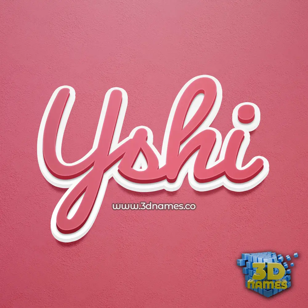 yshi in Red Scribble style - 3D name wallpaper