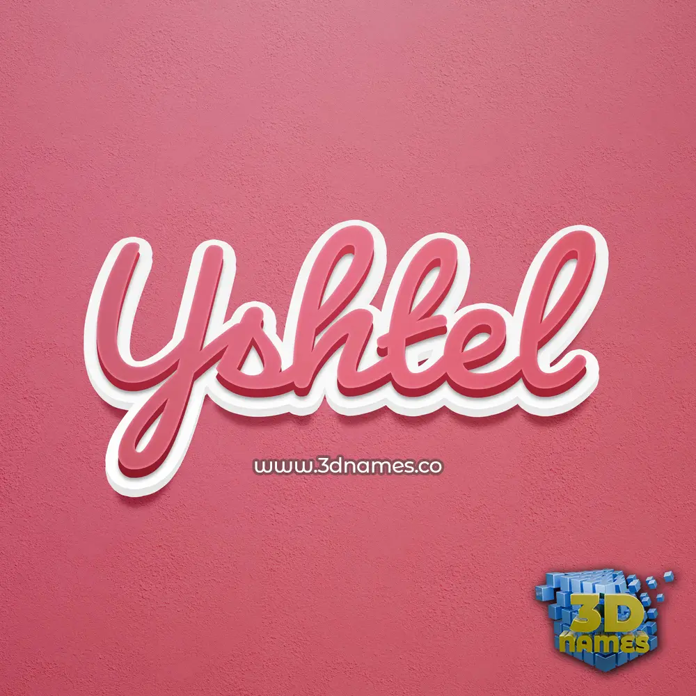 yshtel in Red Scribble style - 3D name wallpaper