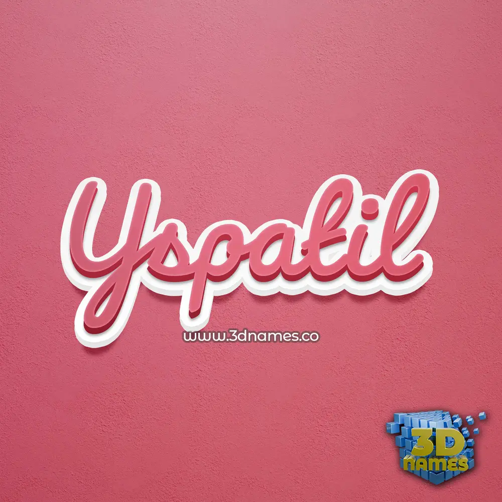 yspatil in Red Scribble style - 3D name wallpaper