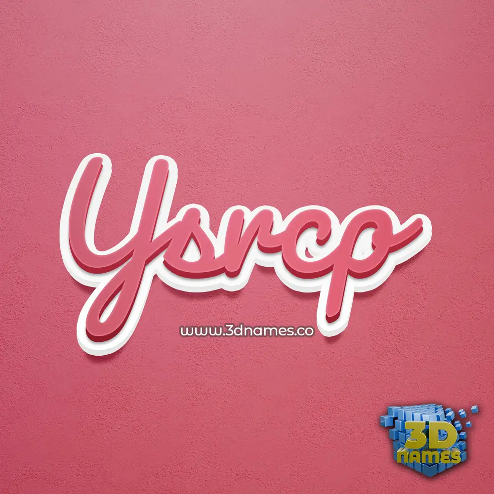 ysrcp in Red Scribble style - 3D name wallpaper
