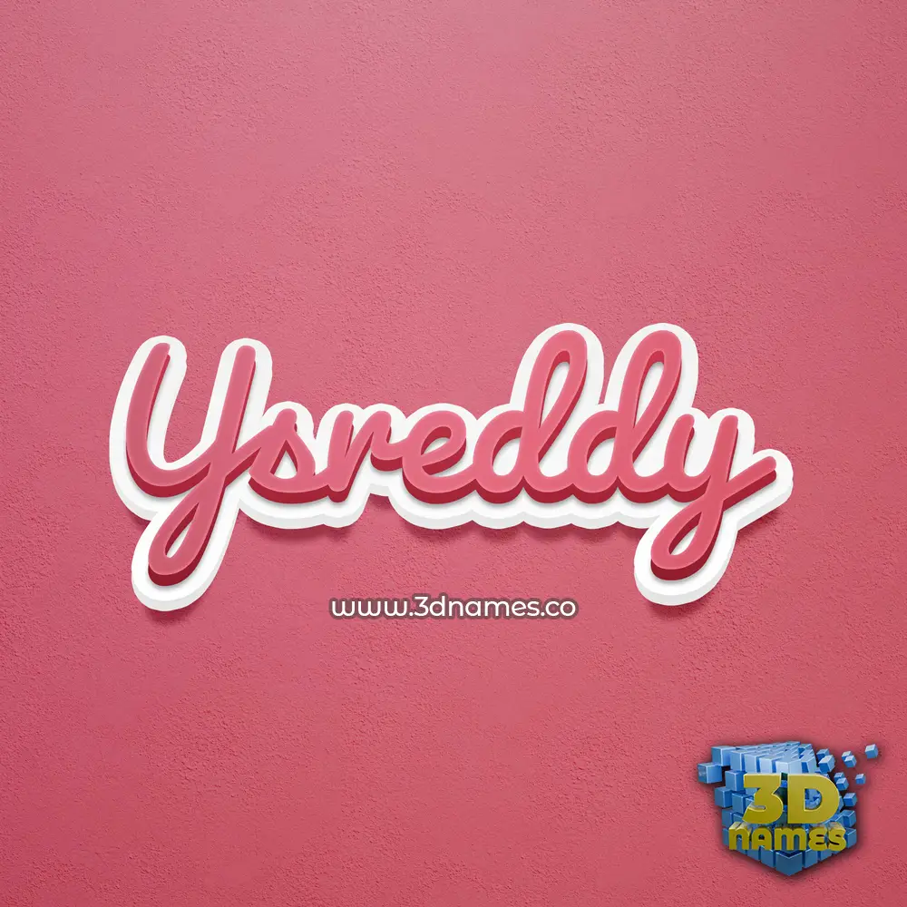 ysreddy in Red Scribble style - 3D name wallpaper