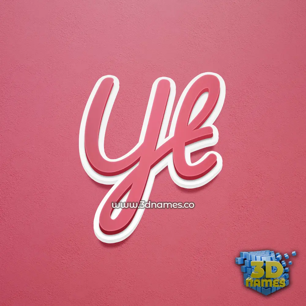 yt in Red Scribble style - 3D name wallpaper