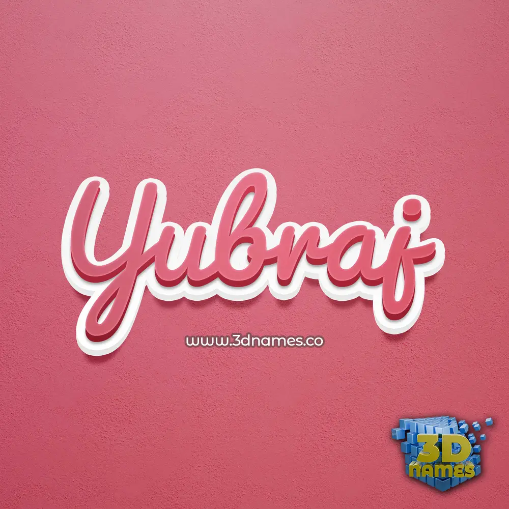 yubraj in Red Scribble style - 3D name wallpaper