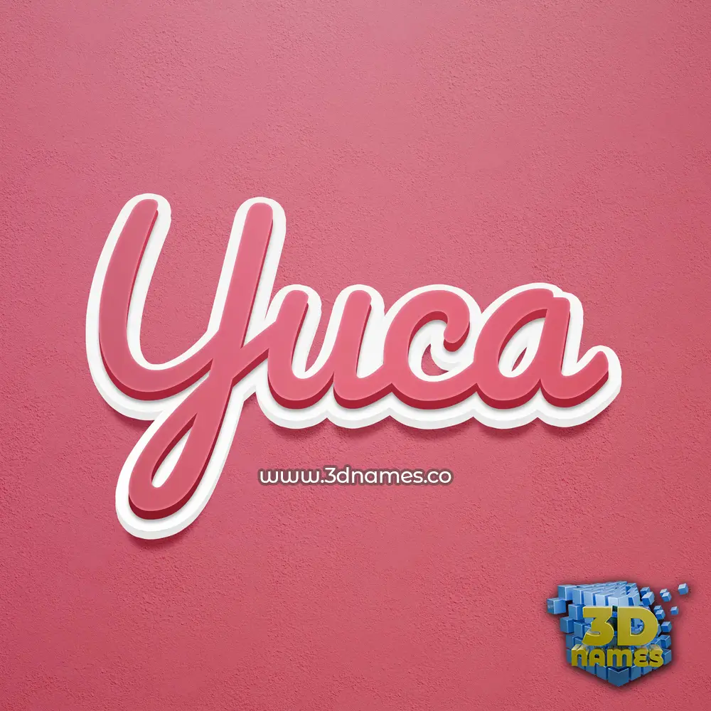 yuca in Red Scribble style - 3D name wallpaper
