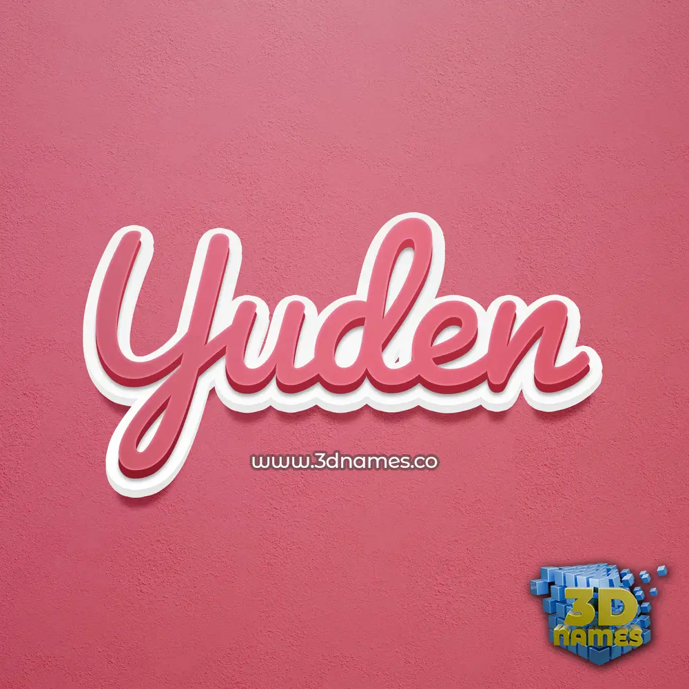 yuden in Red Scribble style - 3D name wallpaper