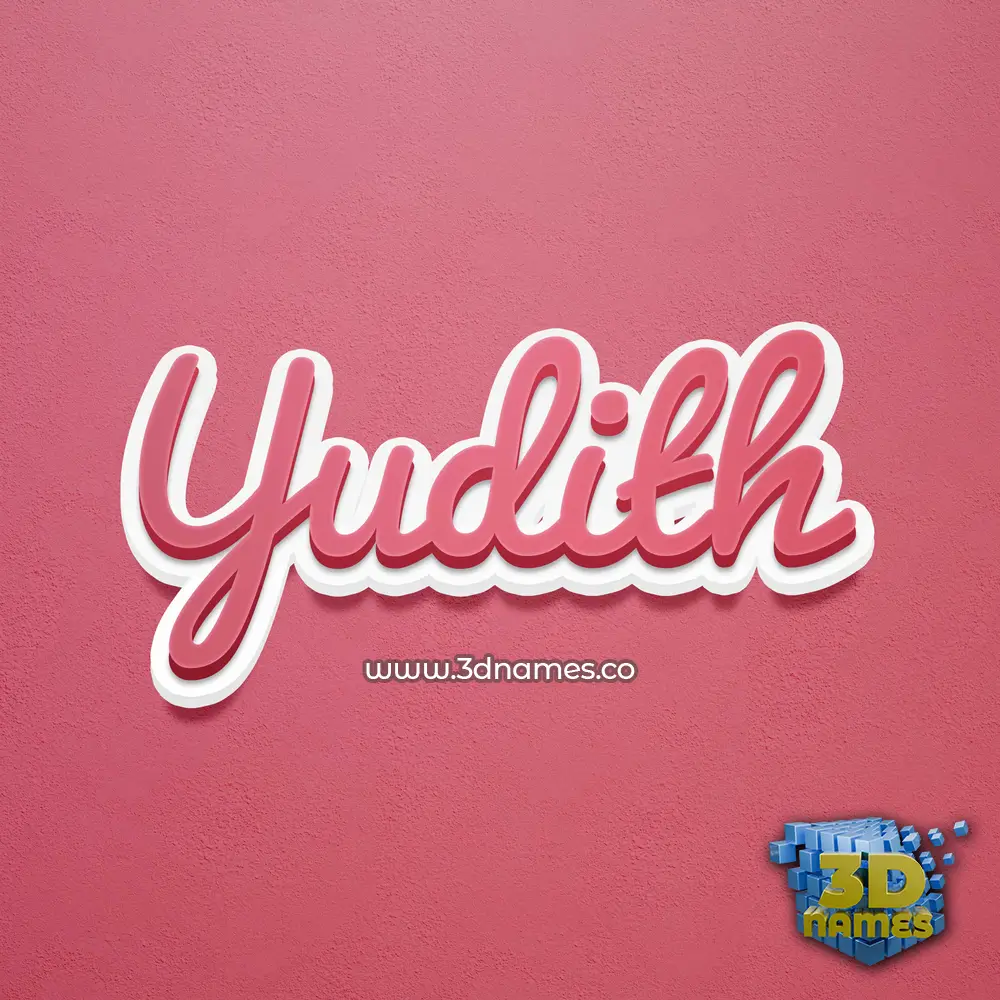 yudith in Red Scribble style - 3D name wallpaper