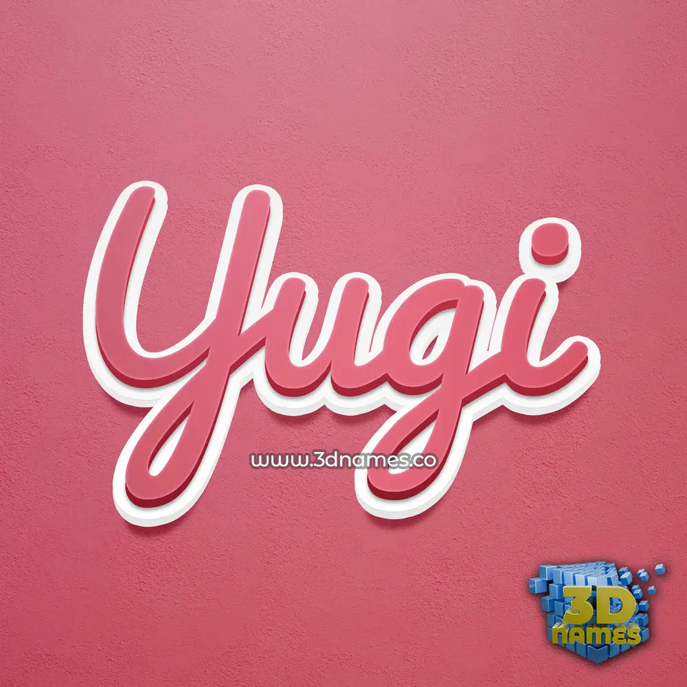 yugi in Red Scribble style - 3D name wallpaper