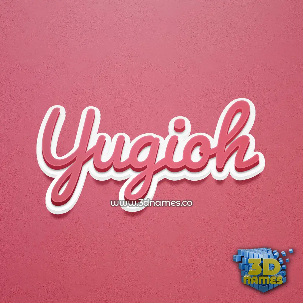 yugioh in Red Scribble style - 3D name wallpaper