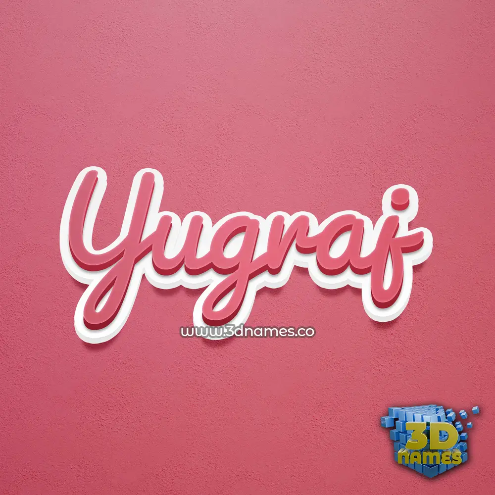 yugraj in Red Scribble style - 3D name wallpaper