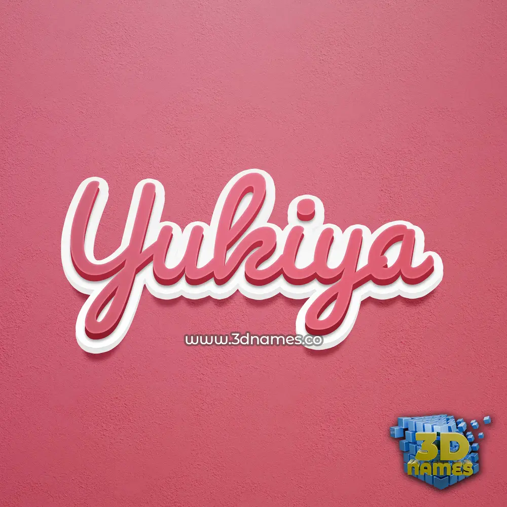 yukiya in Red Scribble style - 3D name wallpaper