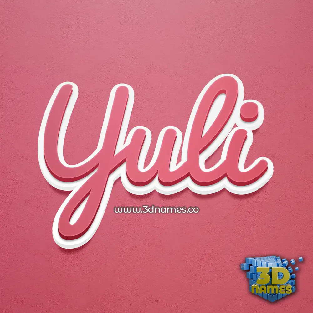 yuli in Red Scribble style - 3D name wallpaper