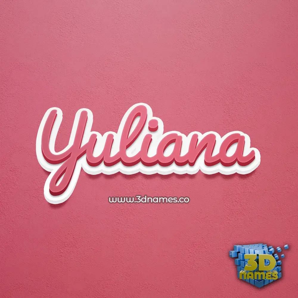 yuliana in Red Scribble style - 3D name wallpaper