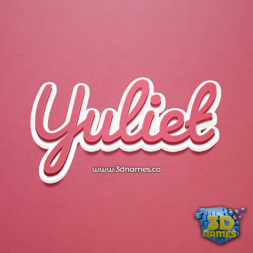 yuliet in Red Scribble style - 3D name wallpaper
