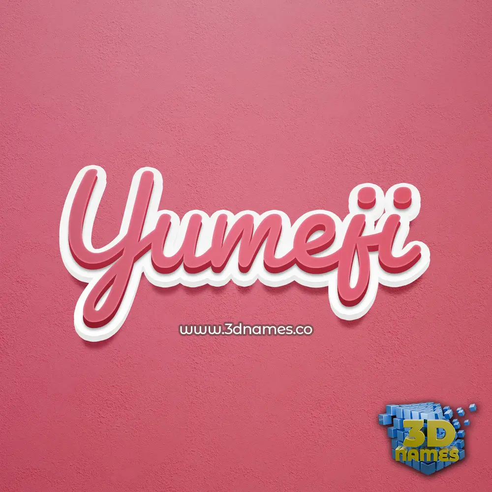 yumeji in Red Scribble style - 3D name wallpaper