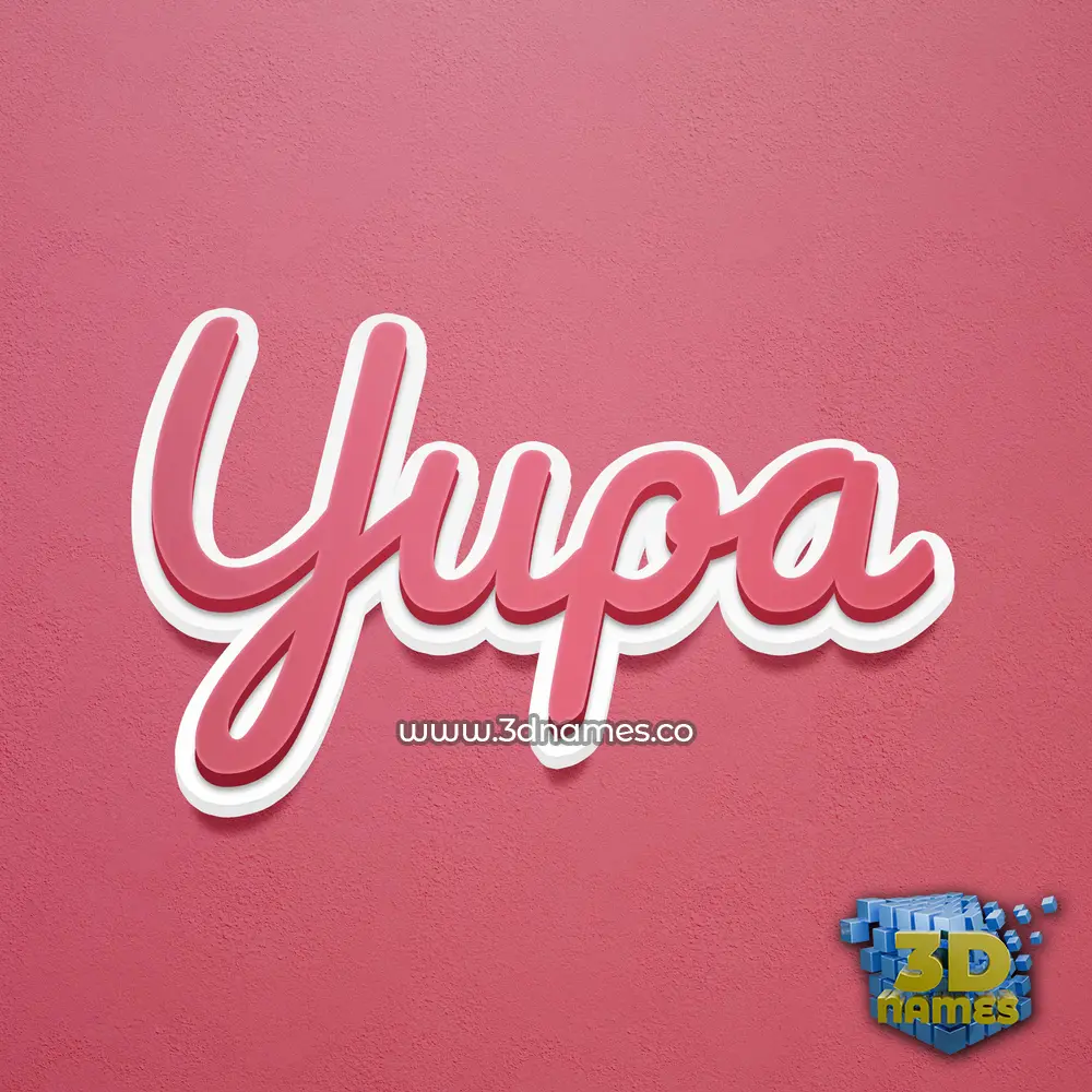 yupa in Red Scribble style - 3D name wallpaper