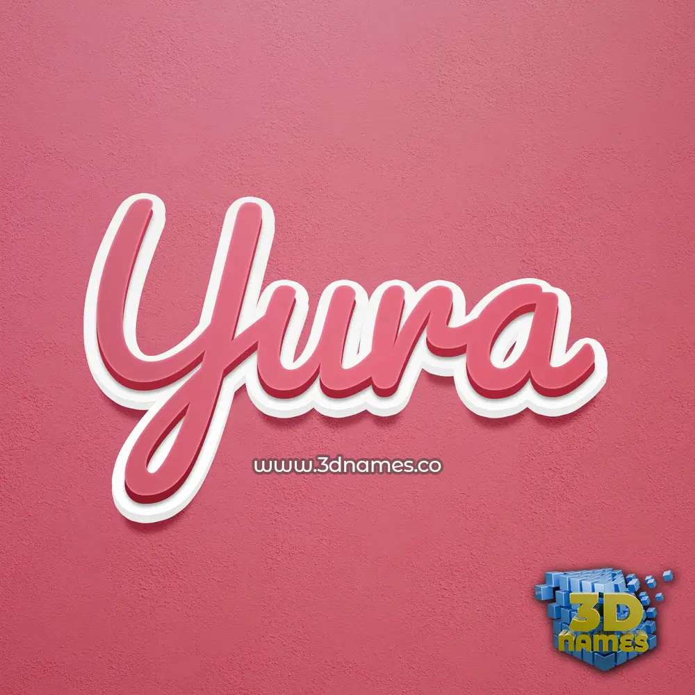 yura in Red Scribble style - 3D name wallpaper