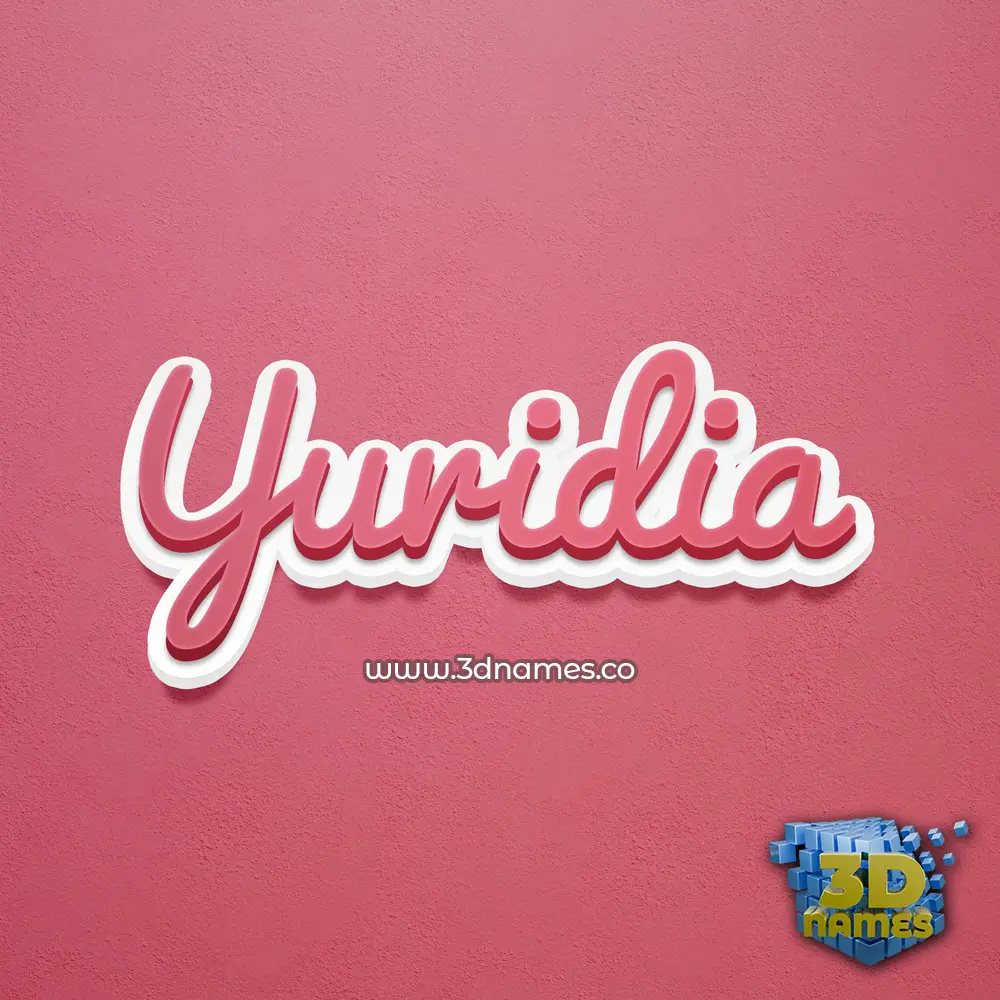 yuridia in Red Scribble style - 3D name wallpaper