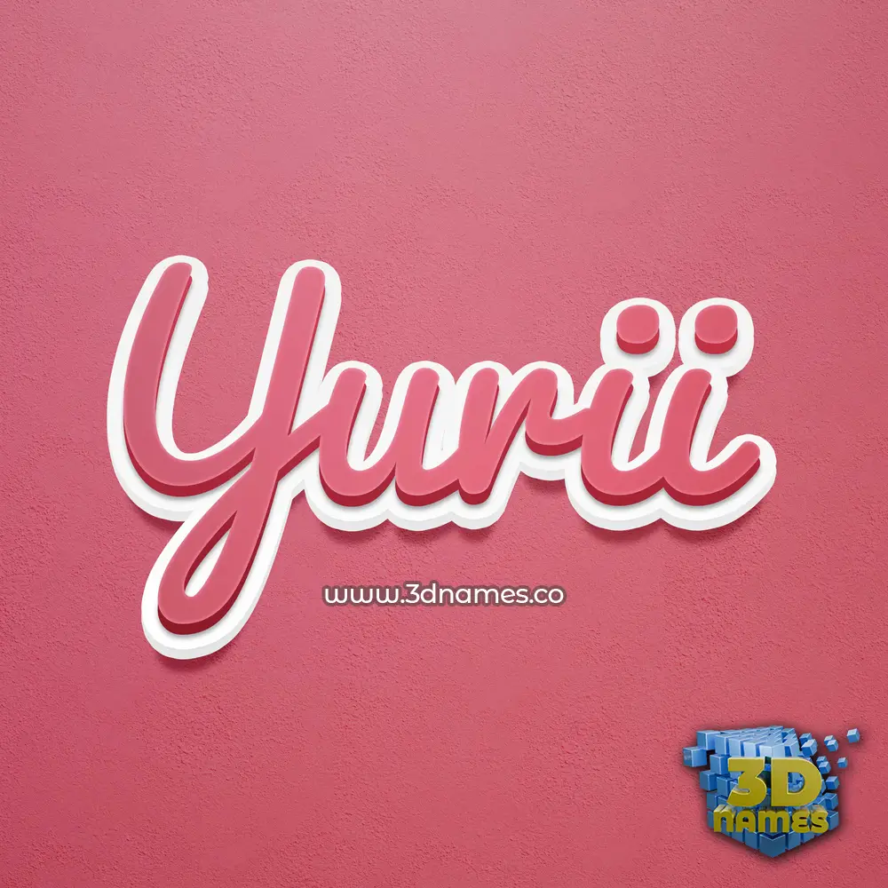 yurii in Red Scribble style - 3D name wallpaper
