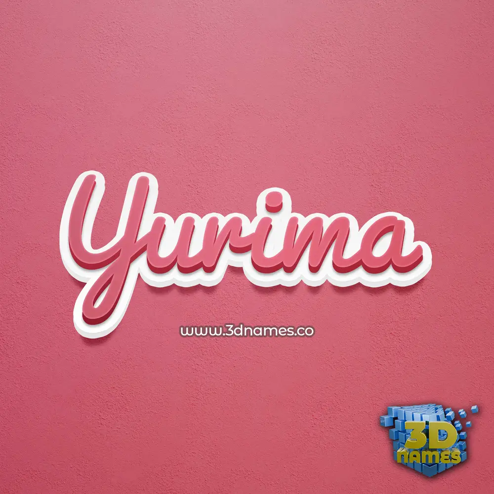 yurima in Red Scribble style - 3D name wallpaper