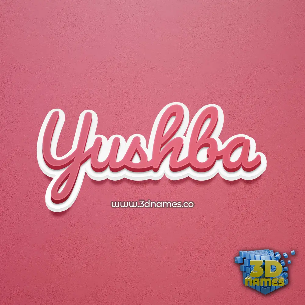 yushba in Red Scribble style - 3D name wallpaper
