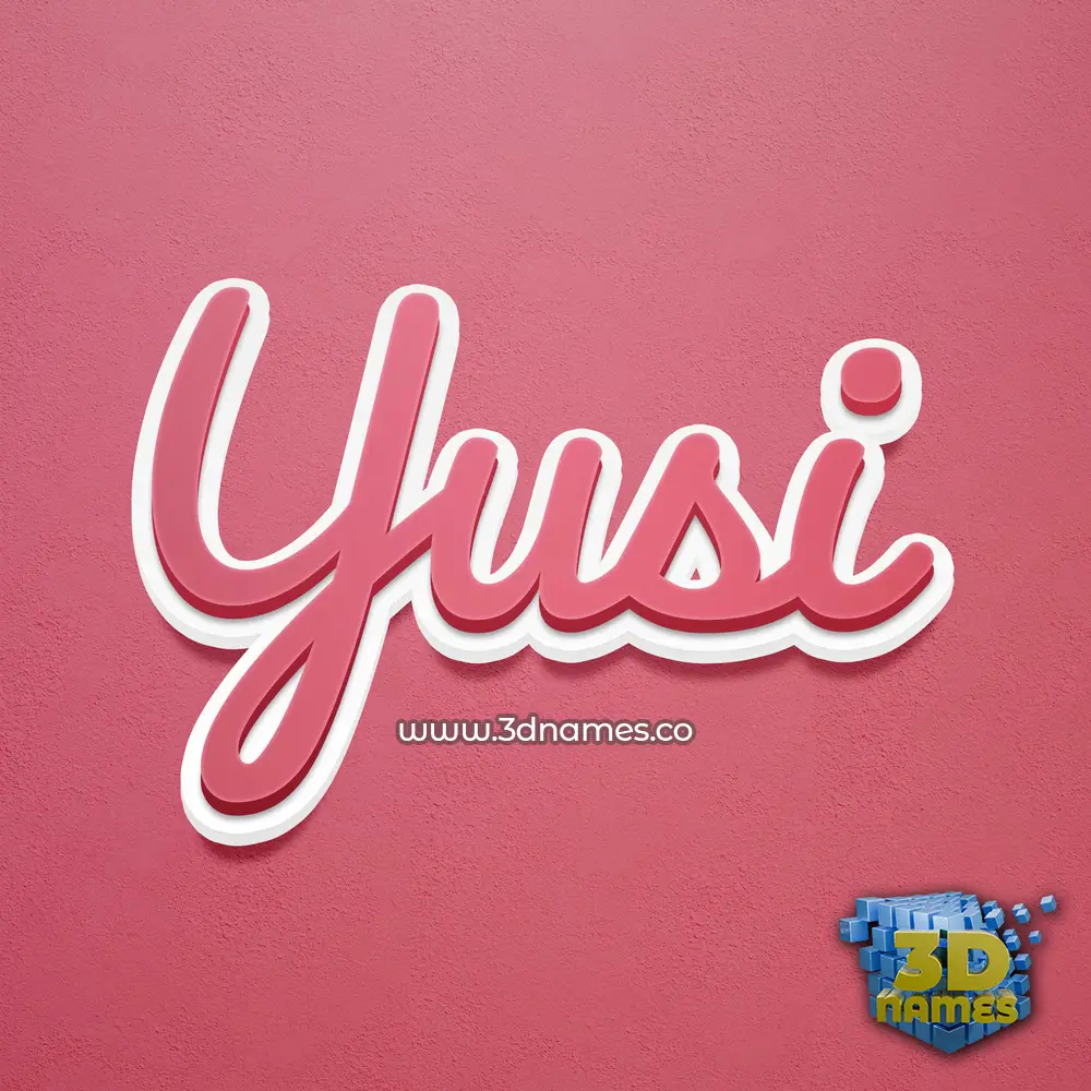 yusi in Red Scribble style - 3D name wallpaper
