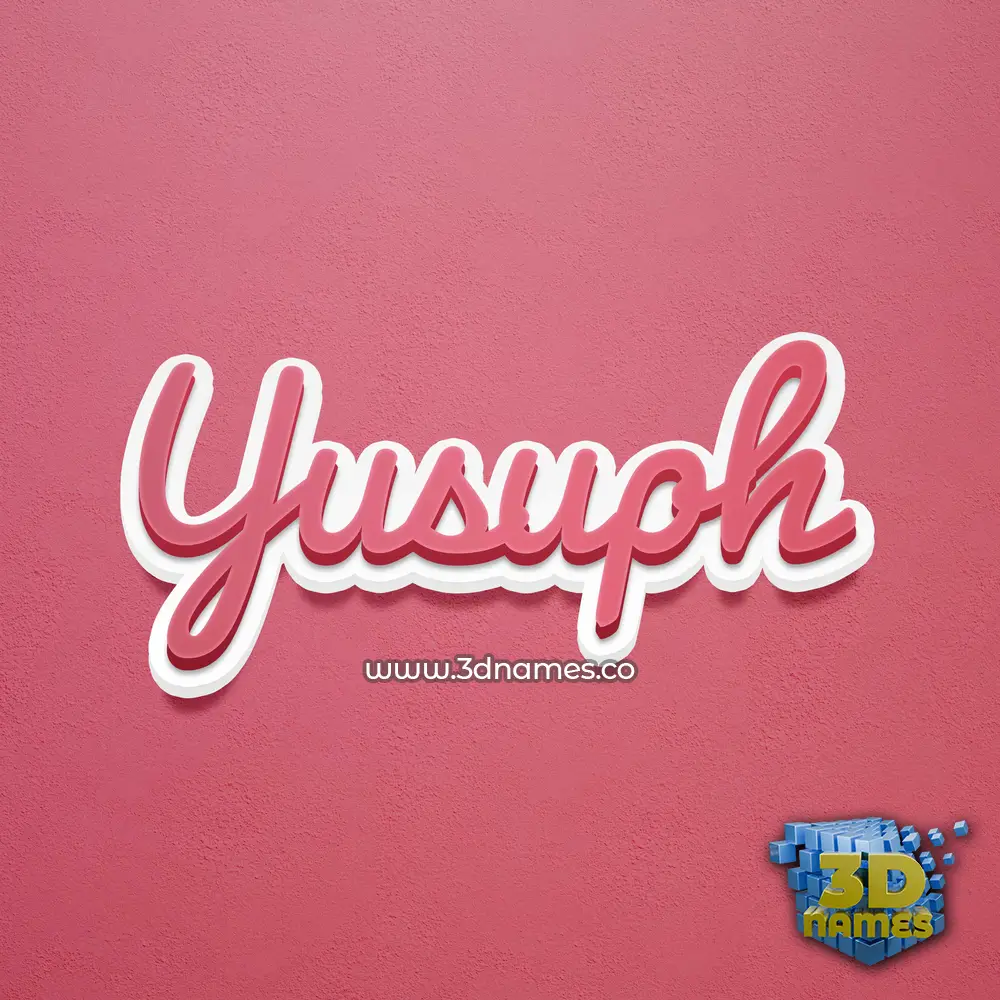 yusuph in Red Scribble style - 3D name wallpaper