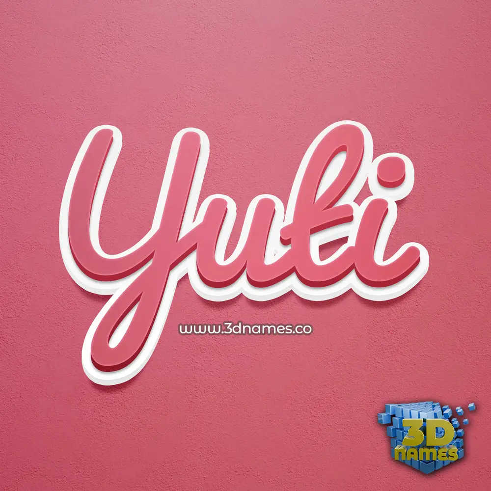 yuti in Red Scribble style - 3D name wallpaper