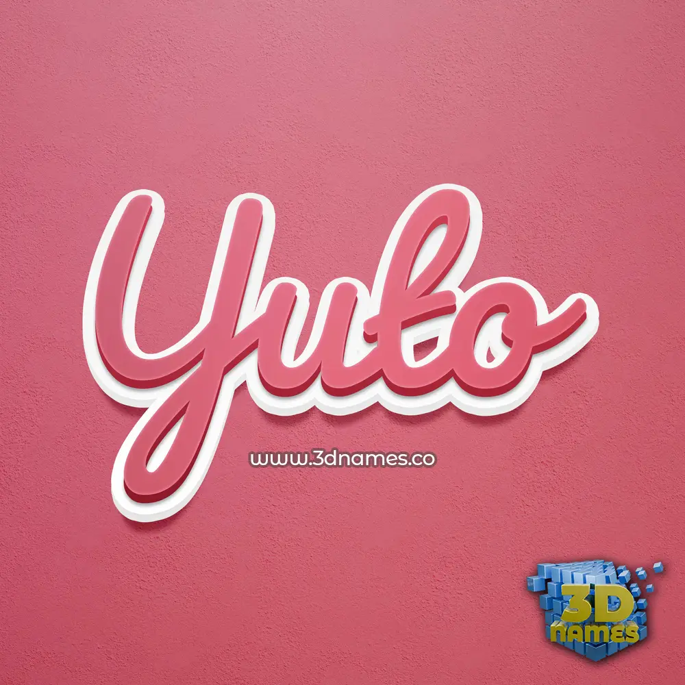 yuto in Red Scribble style - 3D name wallpaper