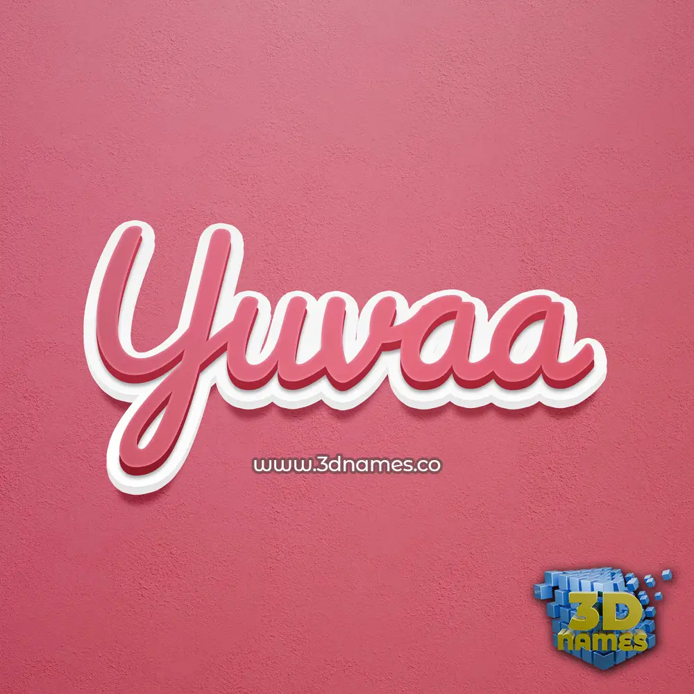 yuvaa in Red Scribble style - 3D name wallpaper