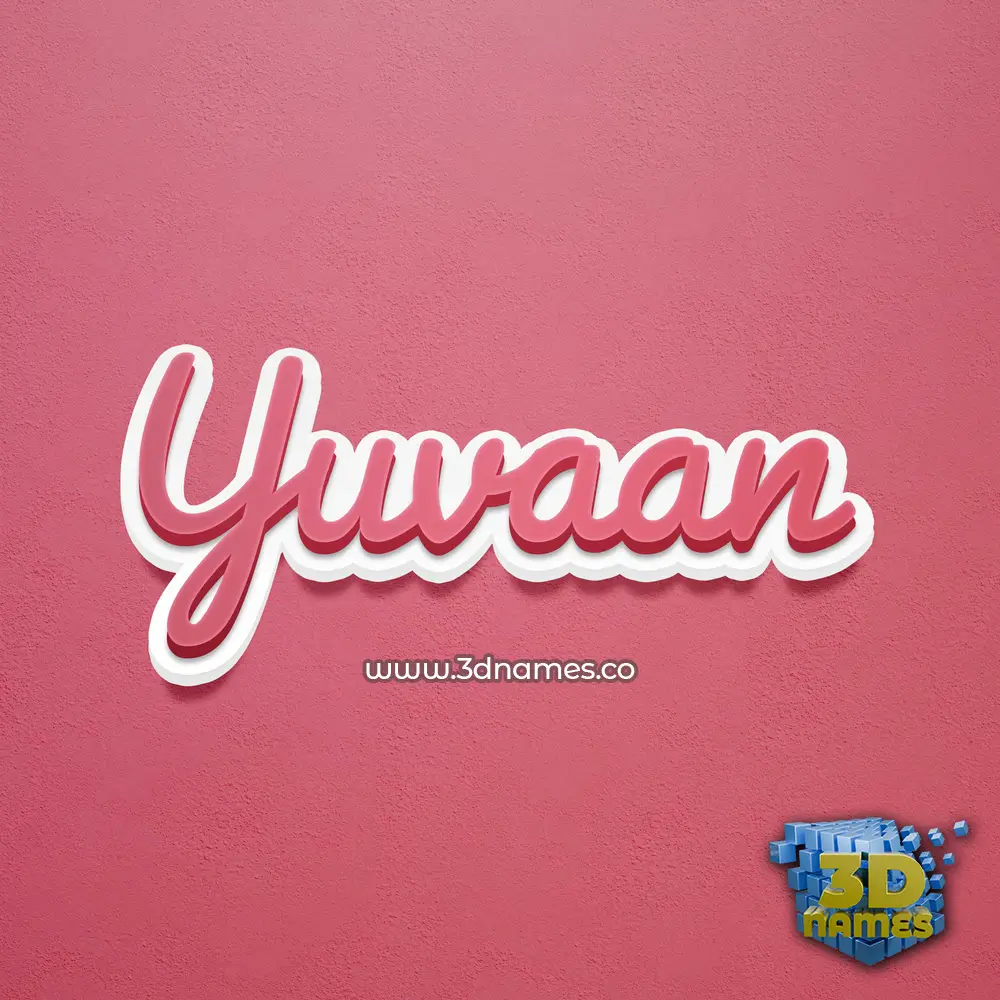 yuvaan in Red Scribble style - 3D name wallpaper