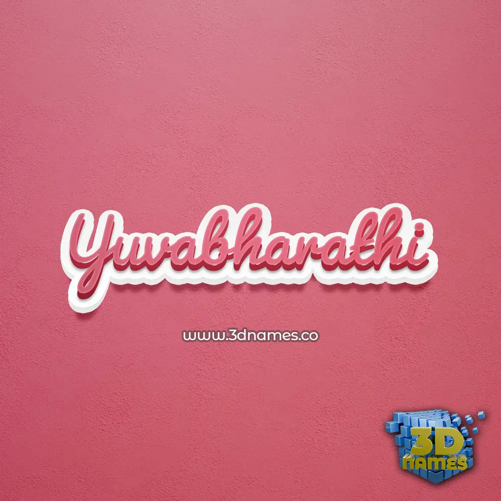 yuvabharathi in Red Scribble style - 3D name wallpaper