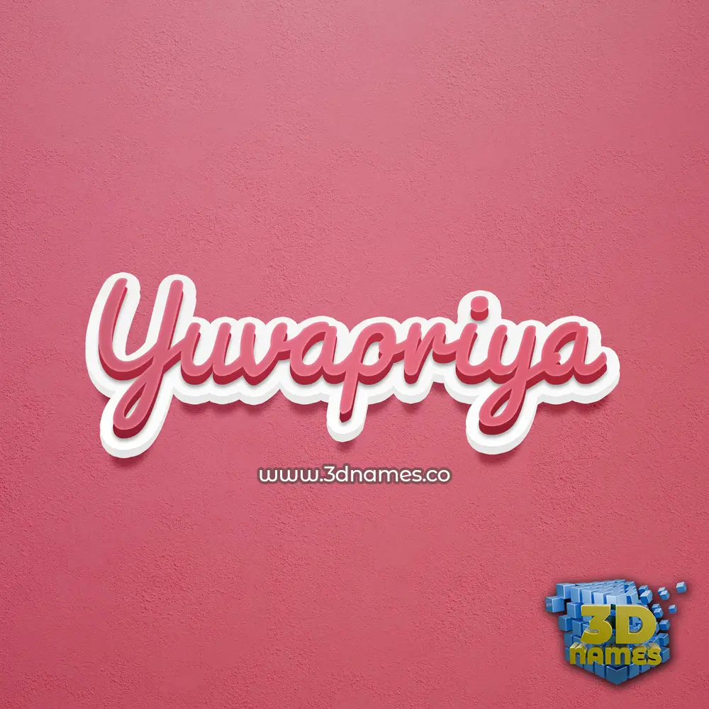 yuvapriya in Red Scribble style - 3D name wallpaper